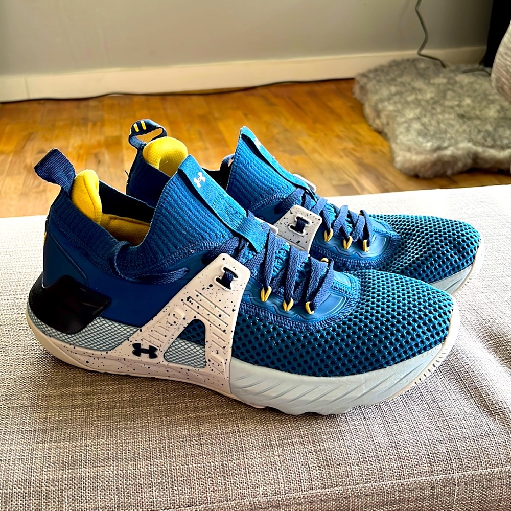 Under Armour Blue and White Athletic Shoes